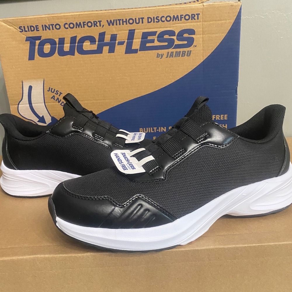 JBU Jambu Touch-Less Dash Mens Hands Free Slip On Sneakers Black N4DSH01 Size 9